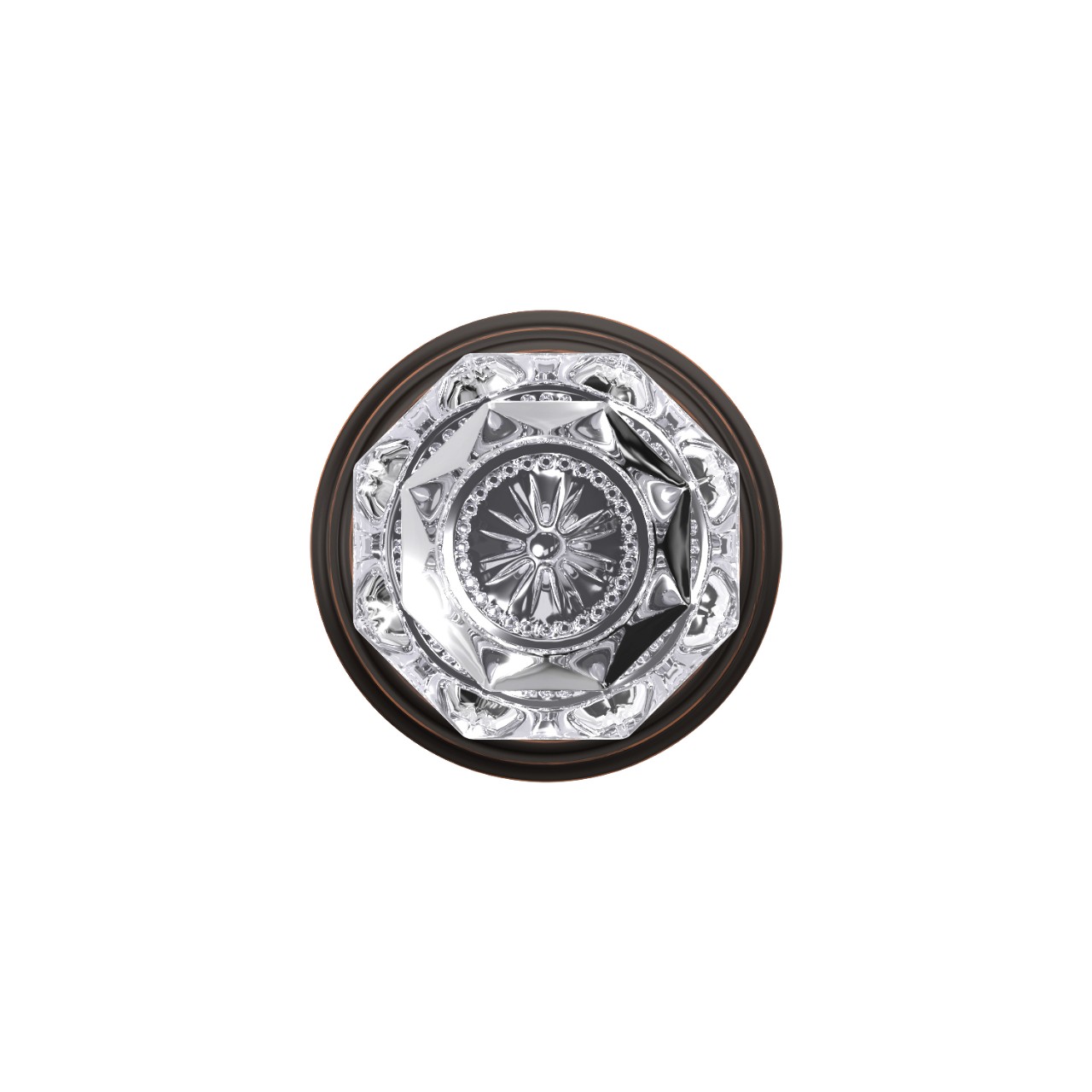 Custom Alexandria Non-Turning Glass Knob