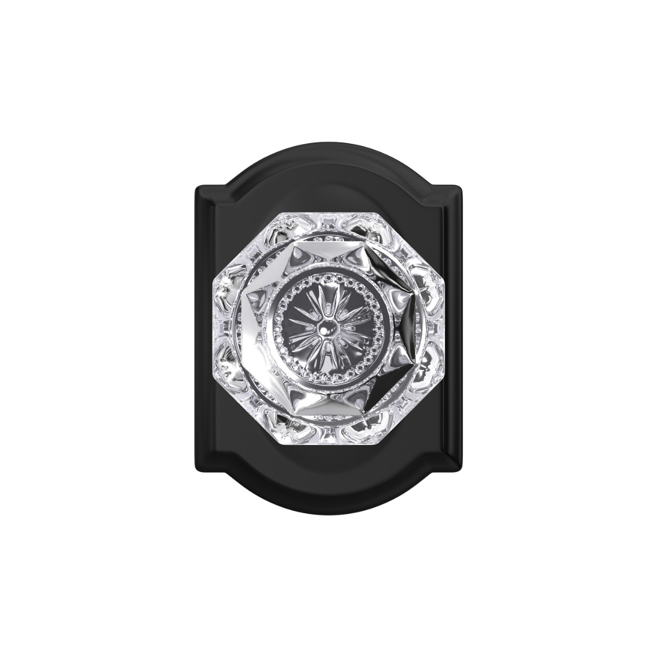 Custom Alexandria Glass Knob Combined Interior Hall-Closet and Bed-Bath Lock