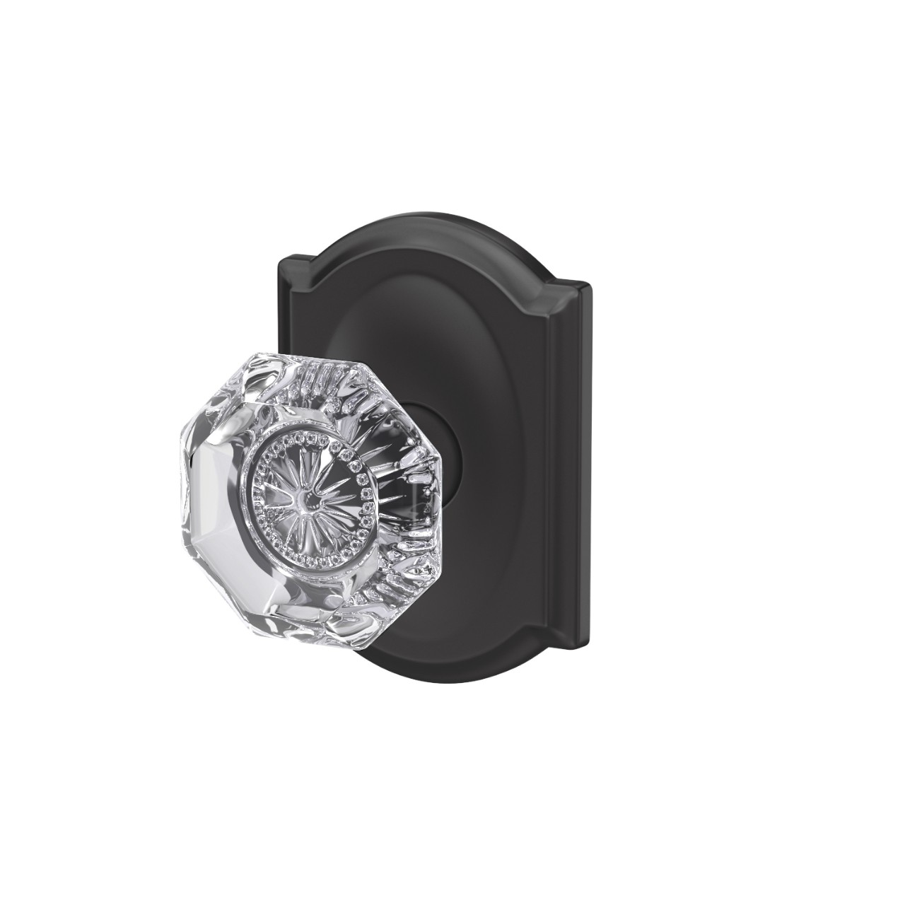 Custom Alexandria Glass Knob Combined Interior Hall-Closet and Bed-Bath Lock