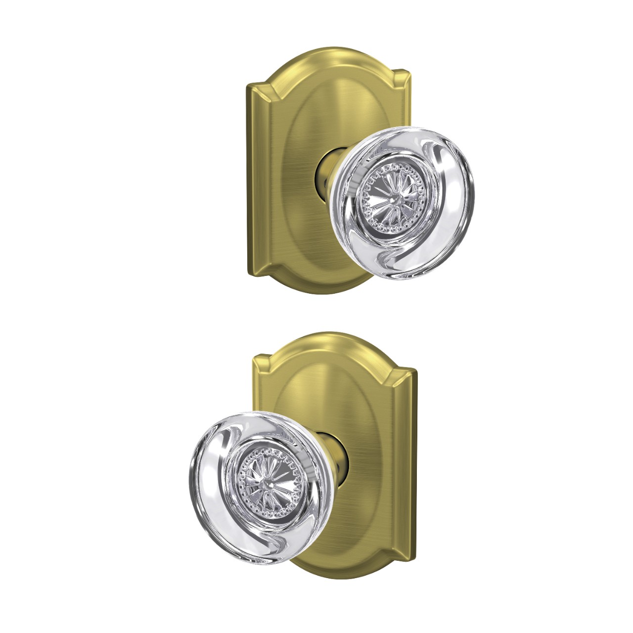 Custom Hobson Glass Non-Turning Knob