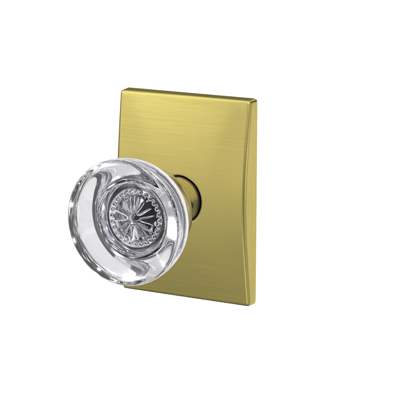 Custom Hobson Glass Knob Combined Interior Hall-Closet and Bed-Bath Lock