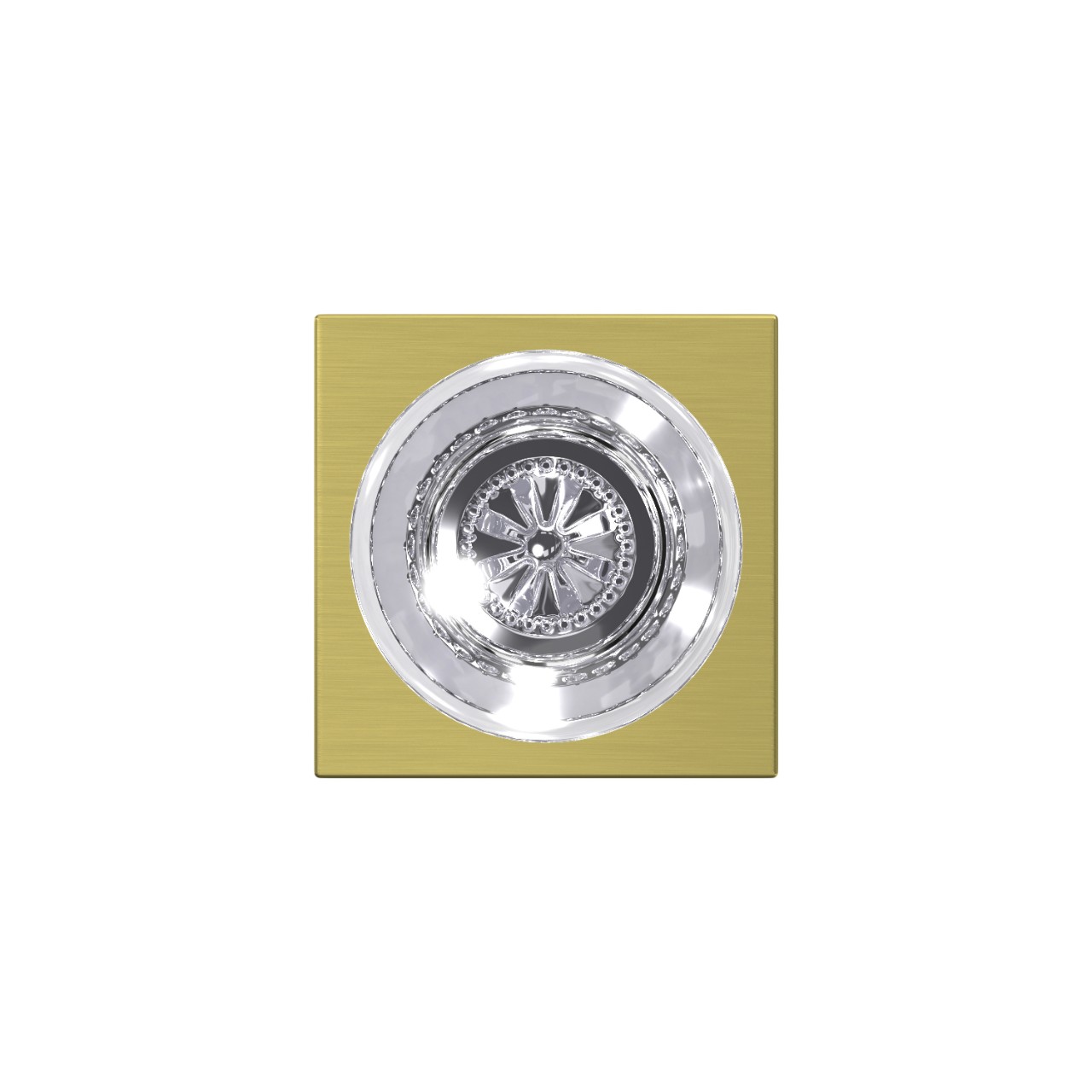 Custom Hobson Glass Knob Combined Interior Hall-Closet and Bed-Bath Lock