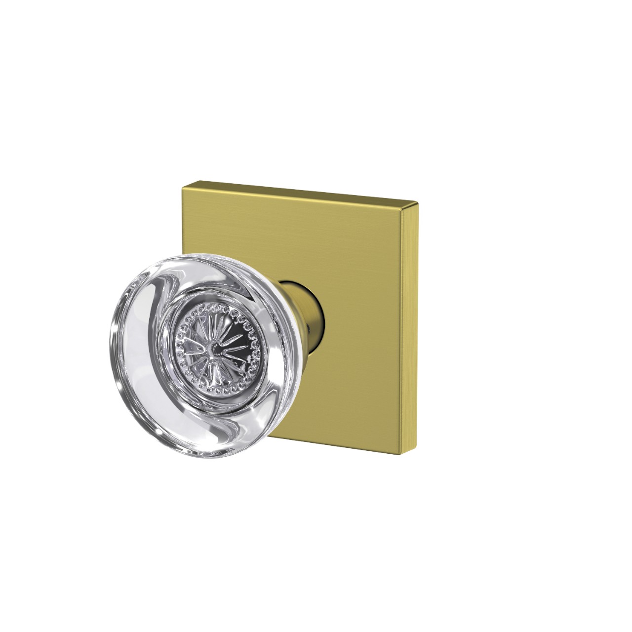 Custom Hobson Glass Knob Combined Interior Hall-Closet and Bed-Bath Lock
