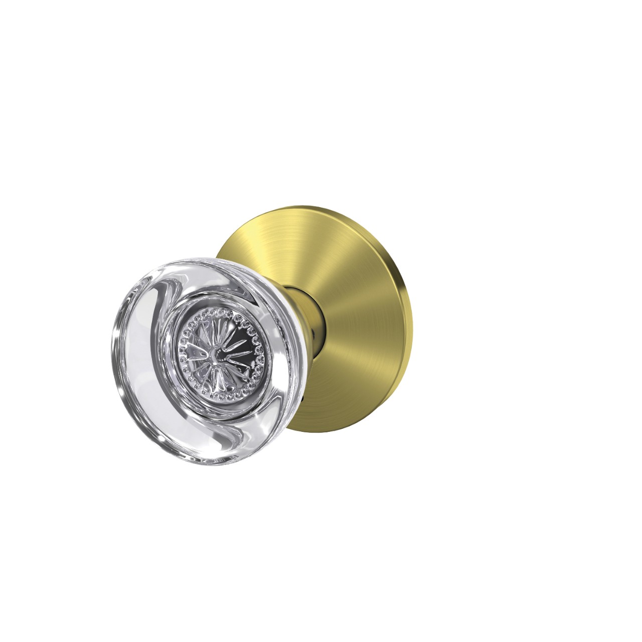 Custom Hobson Glass Knob Combined Interior Hall-Closet and Bed-Bath Lock