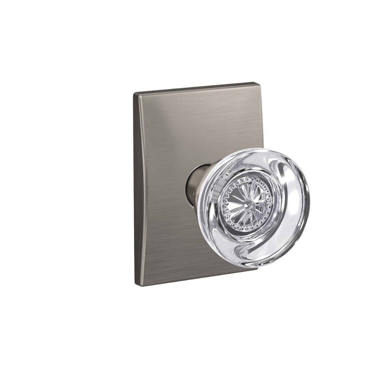 Custom Hobson Glass Knob Combined Interior Hall-Closet and Bed-Bath Lock