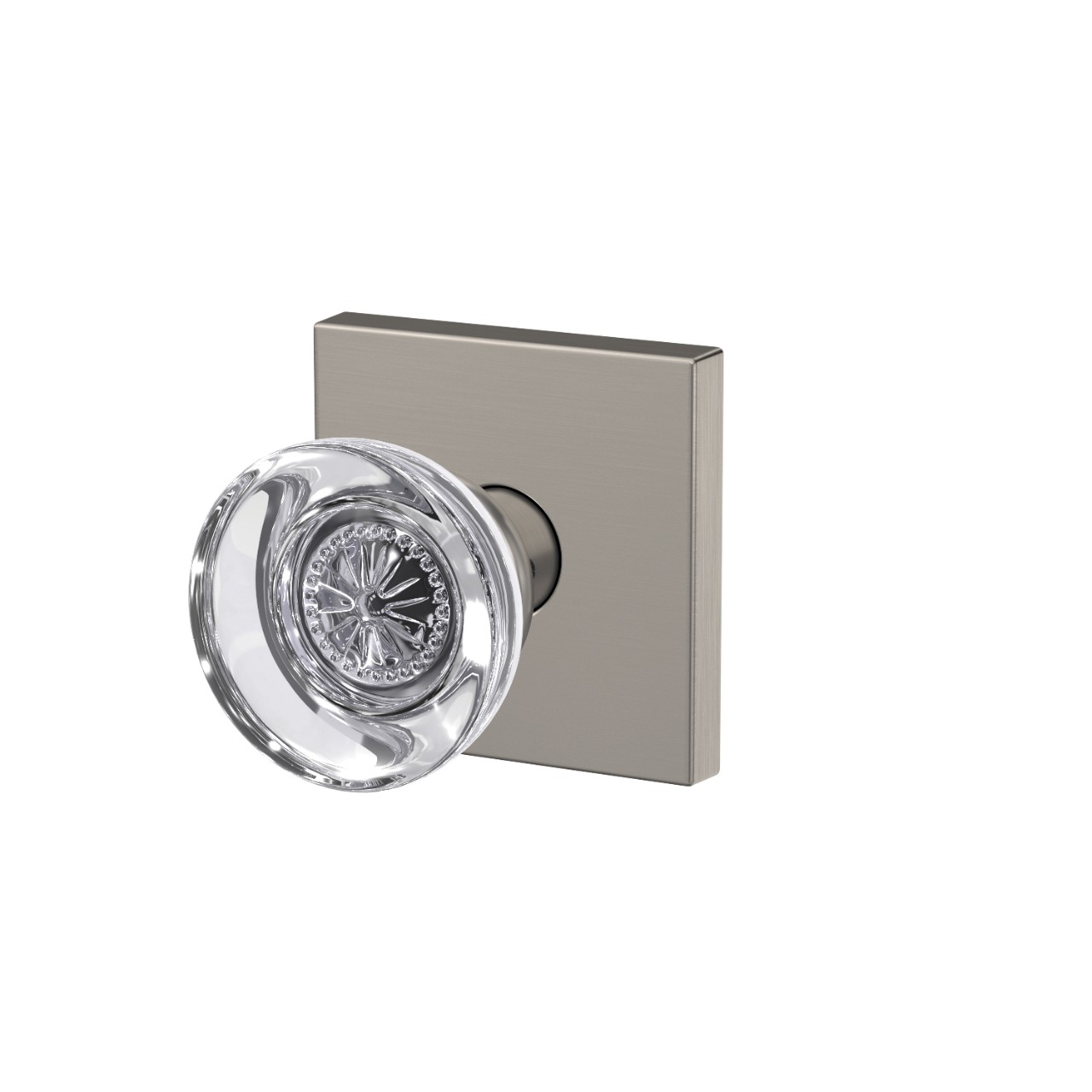 Custom Hobson Glass Knob Combined Interior Hall-Closet and Bed-Bath Lock