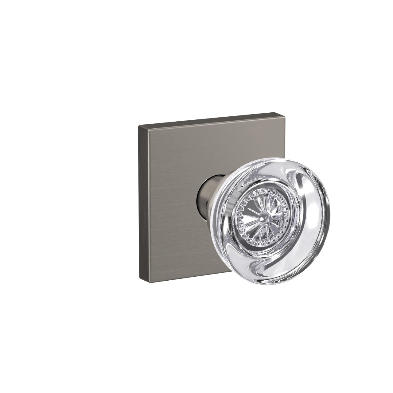 Custom Hobson Glass Knob Combined Interior Hall-Closet and Bed-Bath Lock