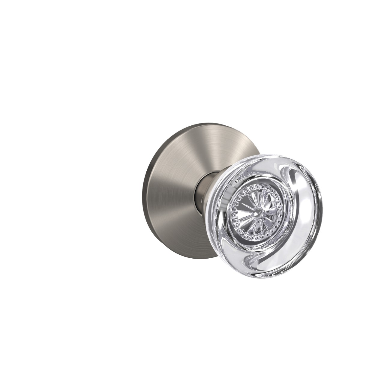 Custom Hobson Glass Knob Combined Interior Hall-Closet and Bed-Bath Lock