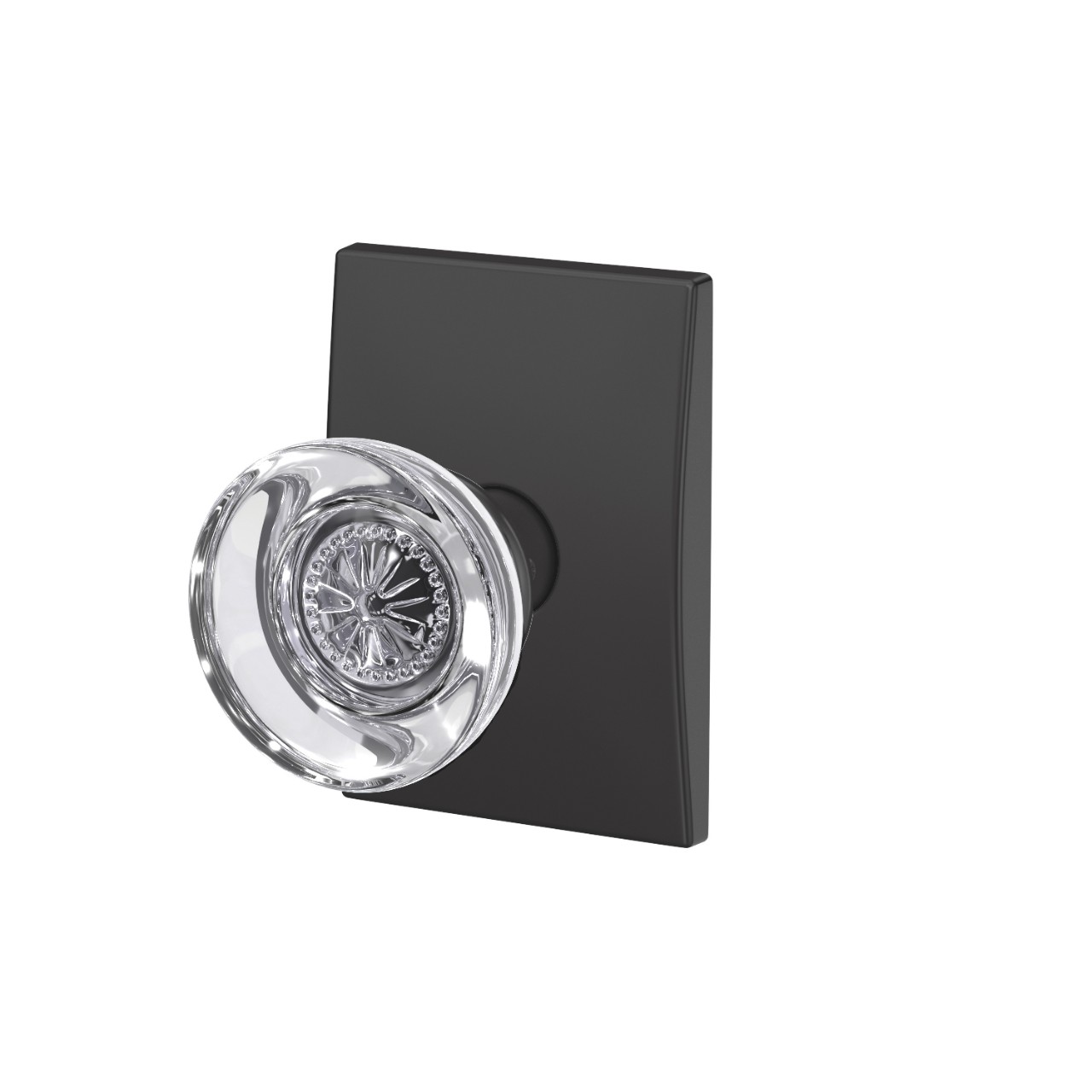Custom Hobson Glass Knob Combined Interior Hall-Closet and Bed-Bath Lock