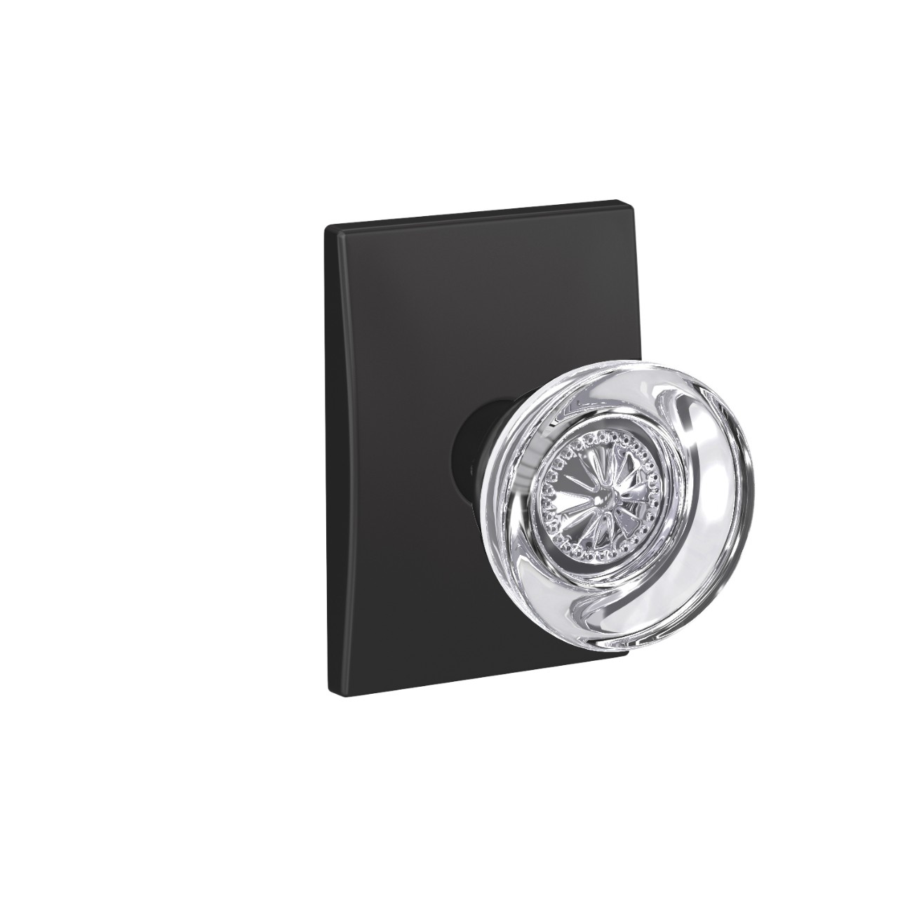 Custom Hobson Glass Knob Combined Interior Hall-Closet and Bed-Bath Lock