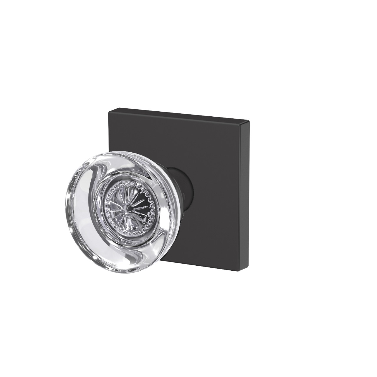 Custom Hobson Glass Knob Combined Interior Hall-Closet and Bed-Bath Lock