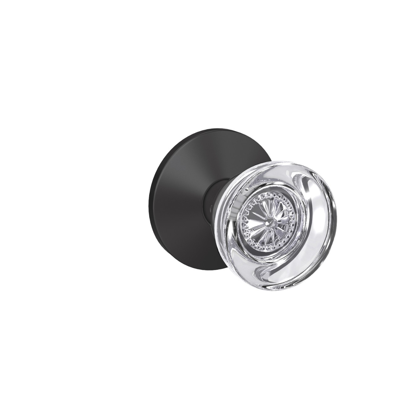 Custom Hobson Glass Knob Combined Interior Hall-Closet and Bed-Bath Lock