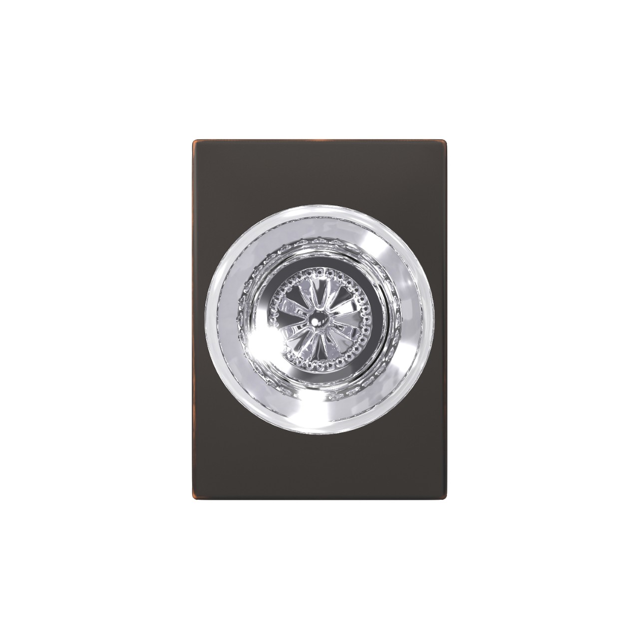 Custom Hobson Glass Knob Combined Interior Hall-Closet and Bed-Bath Lock
