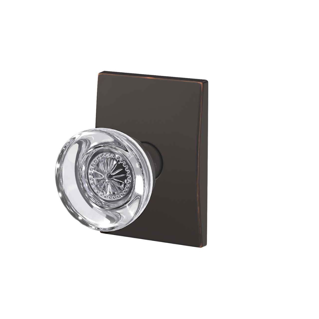 Custom Hobson Glass Knob Combined Interior Hall-Closet and Bed-Bath Lock