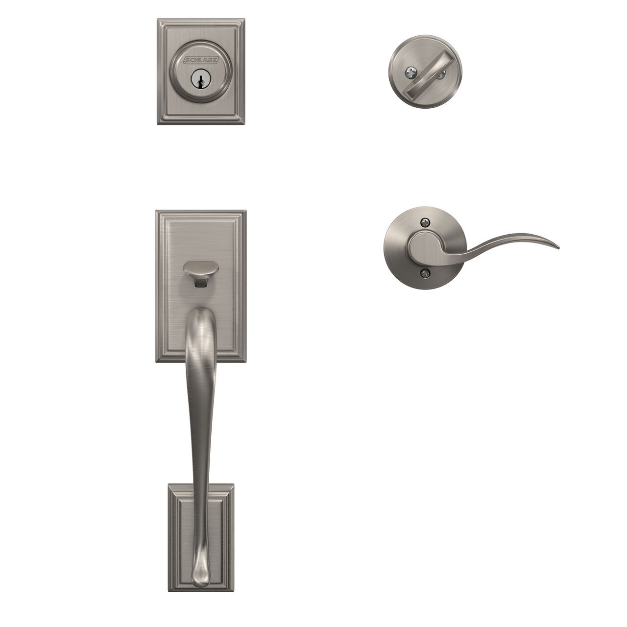 Single Cylinder Handleset and Accent Lever