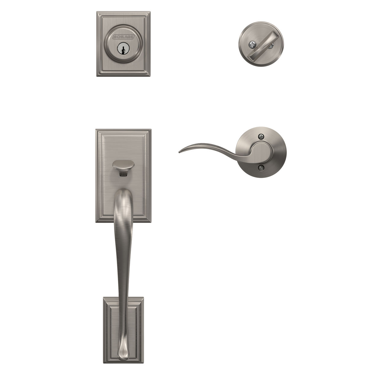 Single Cylinder Handleset and Accent Lever