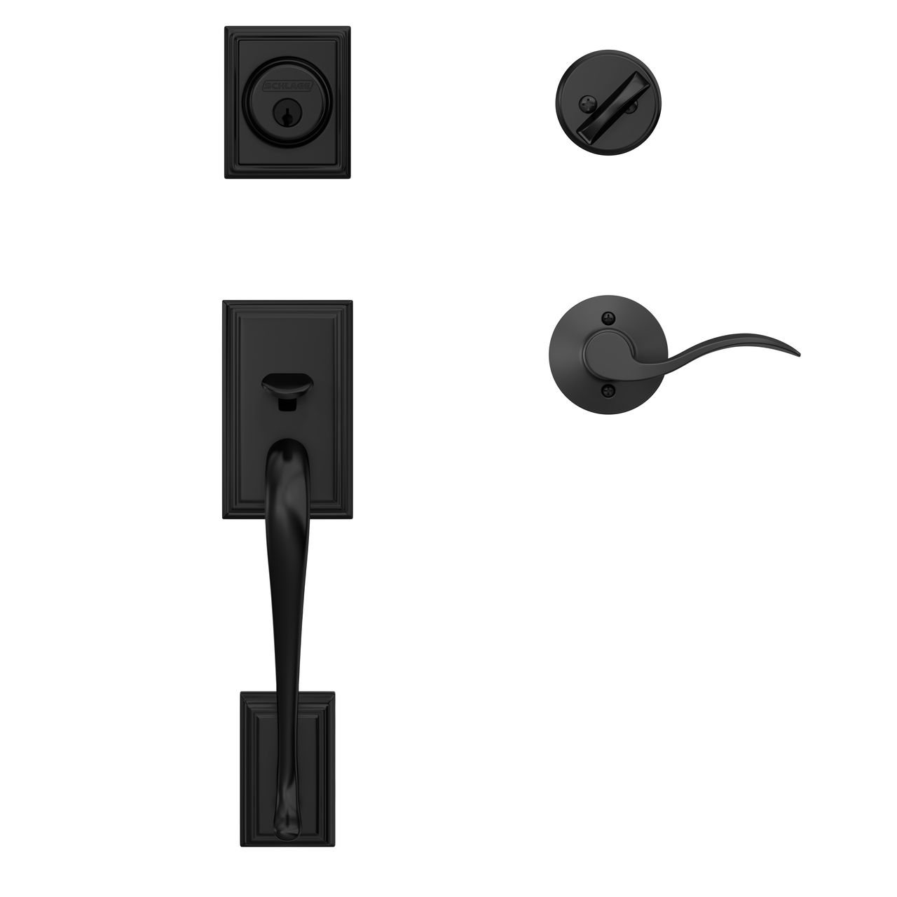 Single Cylinder Handleset and Accent Lever