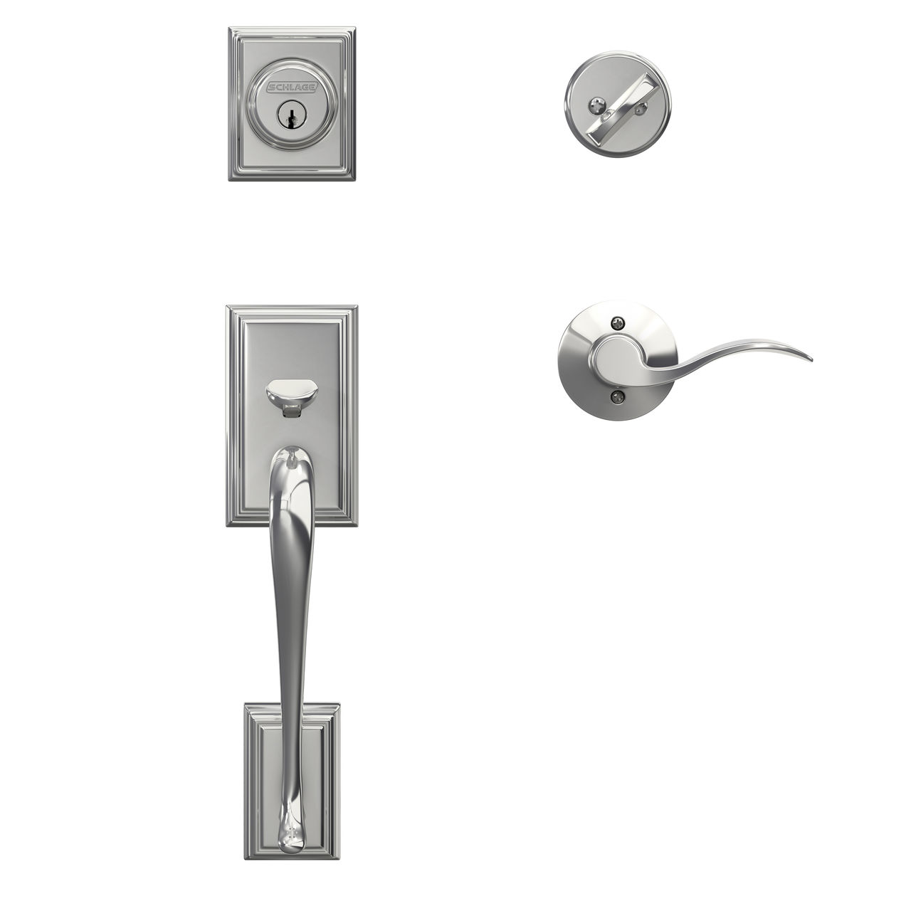 Single Cylinder Handleset and Accent Lever