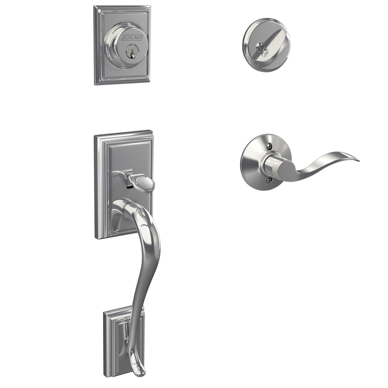 Single Cylinder Handleset and Accent Lever