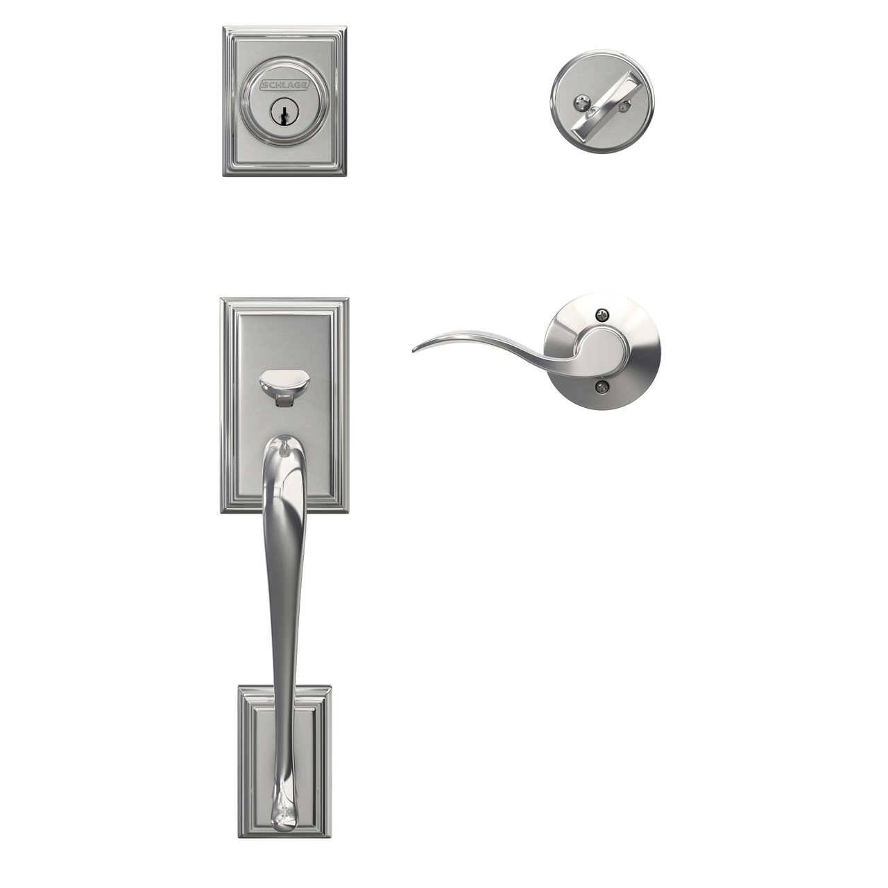 Single Cylinder Handleset and Accent Lever