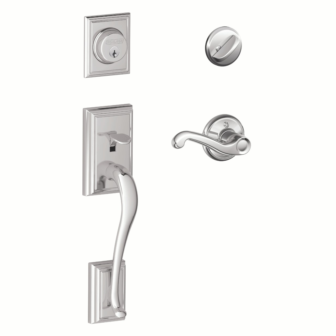 Single Cylinder Handleset and Flair Lever