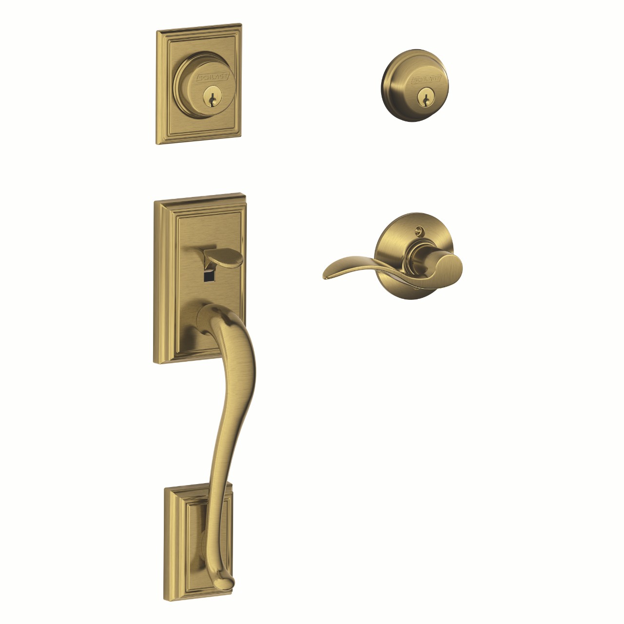 Double Cylinder Handleset and Accent Lever