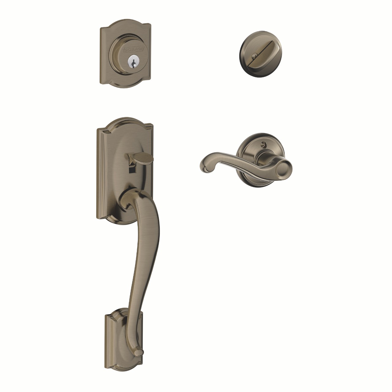 Single Cylinder Handleset and Flair Lever