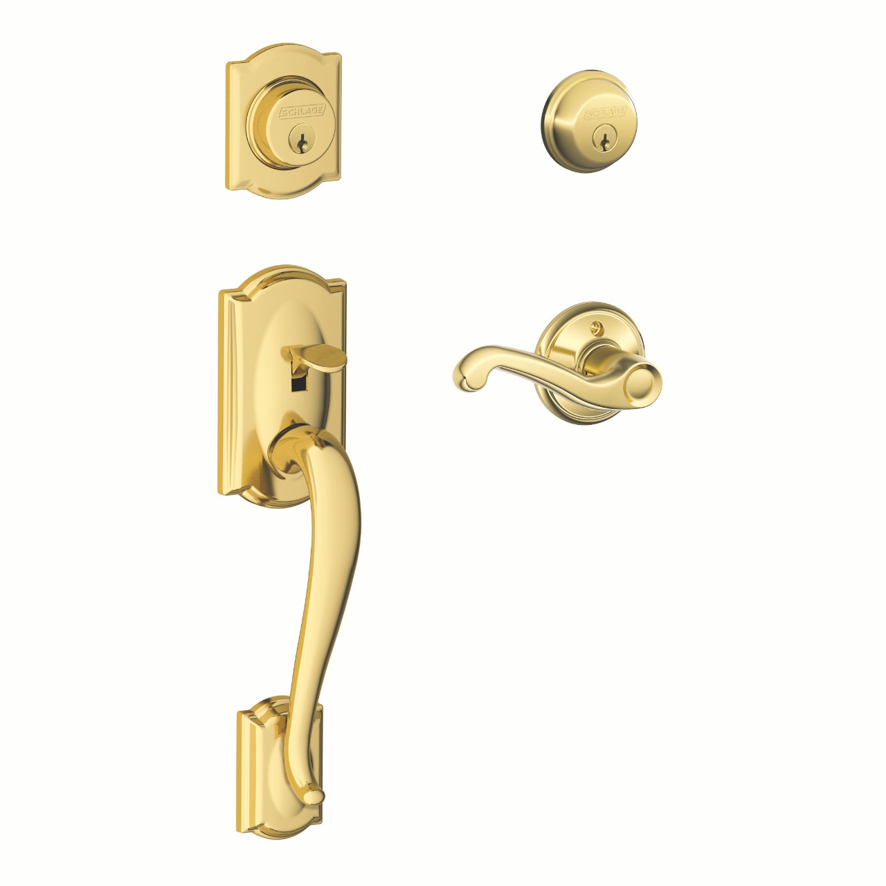 Double Cylinder Handleset and Flair Lever