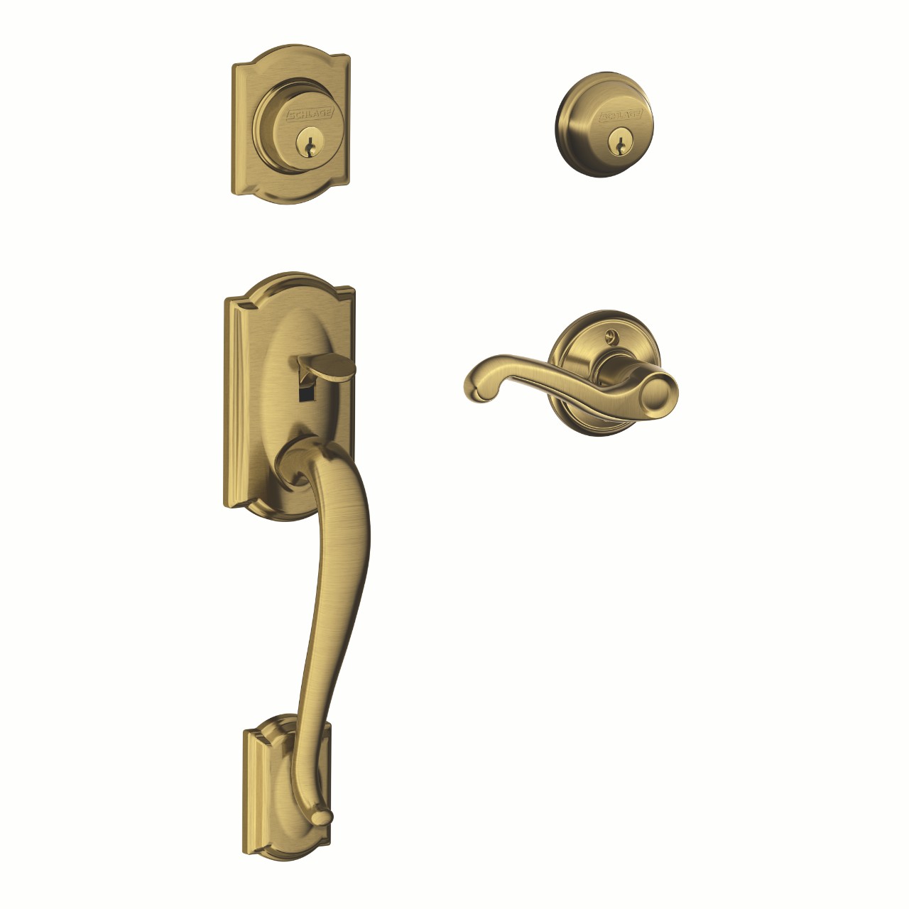 Double Cylinder Handleset and Flair Lever
