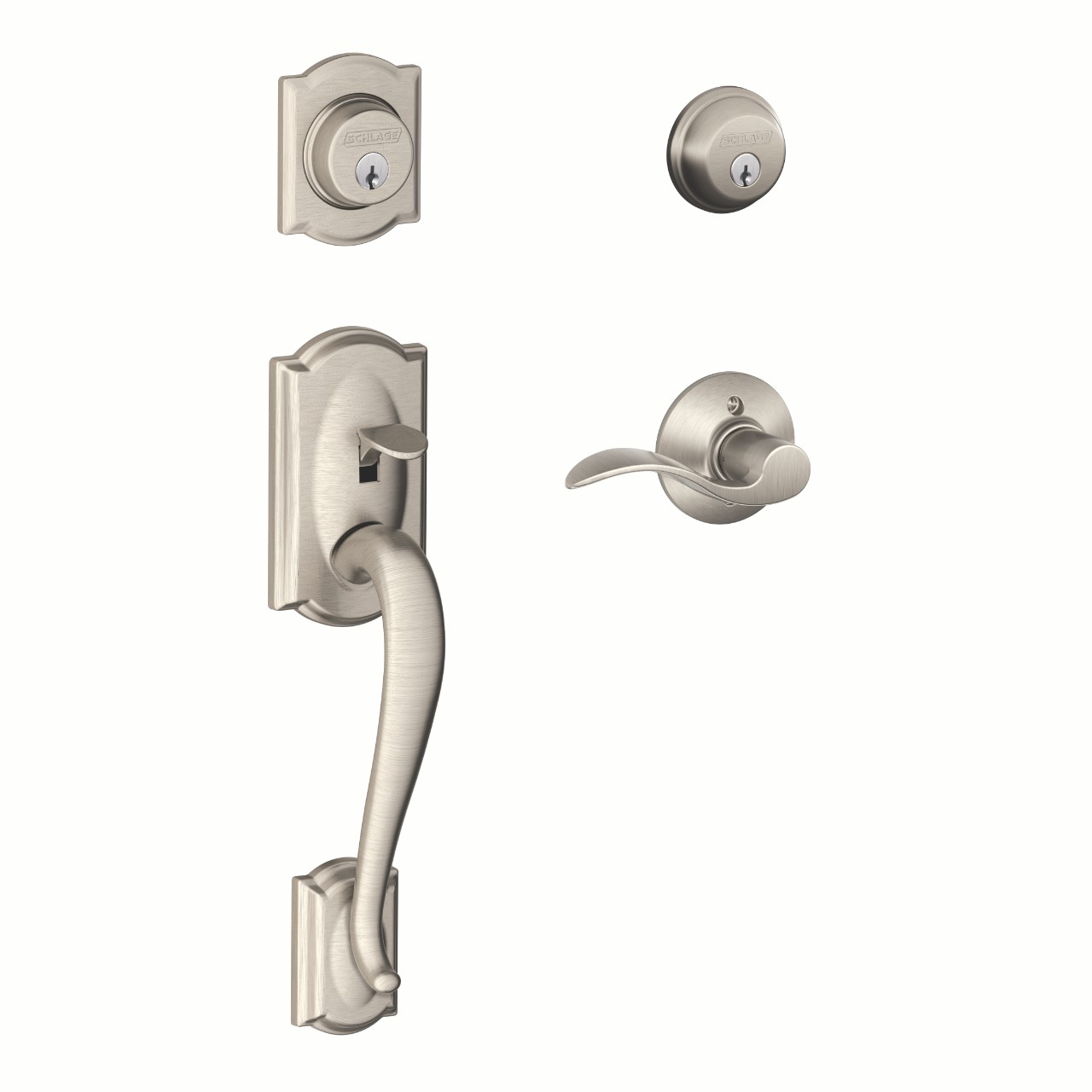 Double Cylinder Handleset and Accent Lever