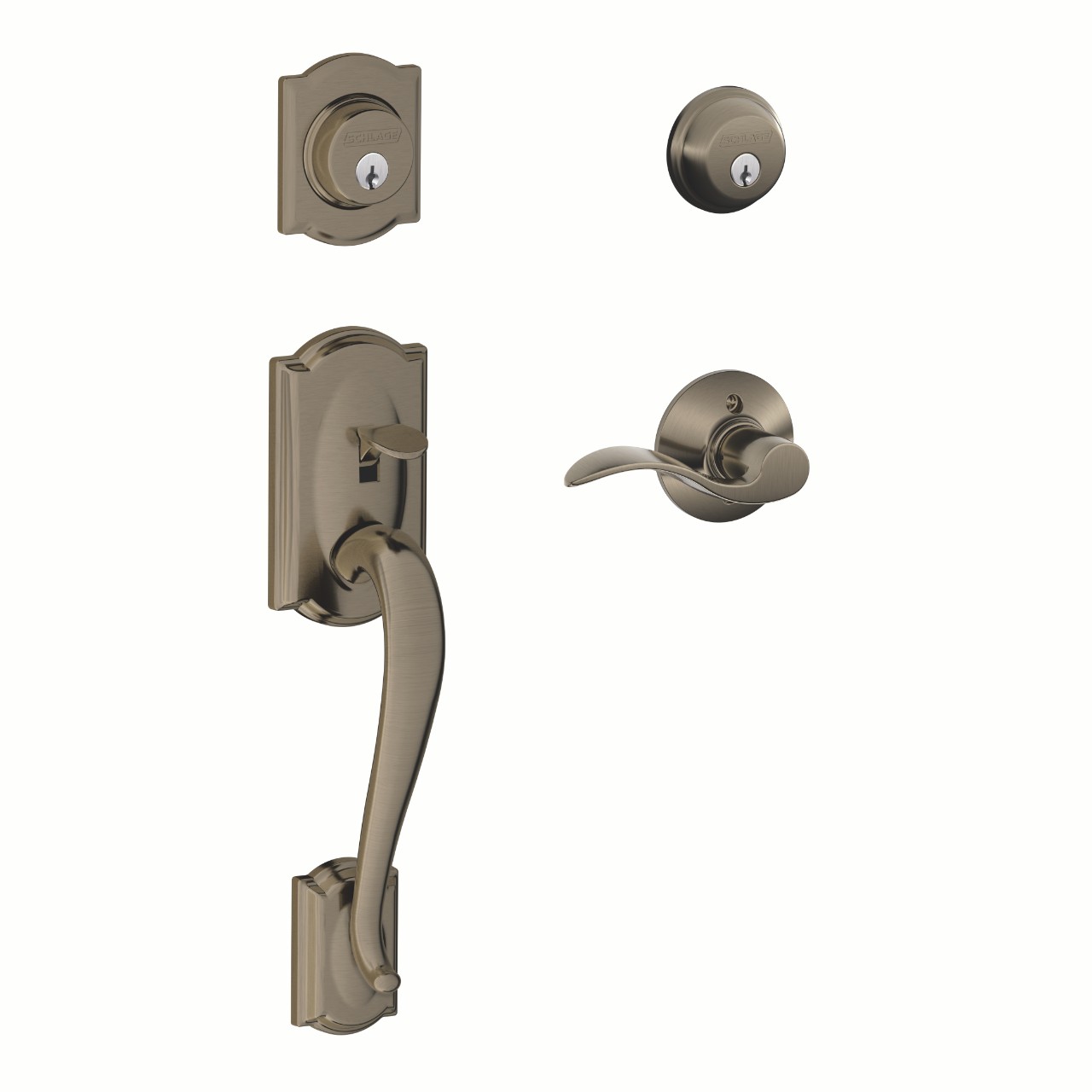 Double Cylinder Handleset and Accent Lever