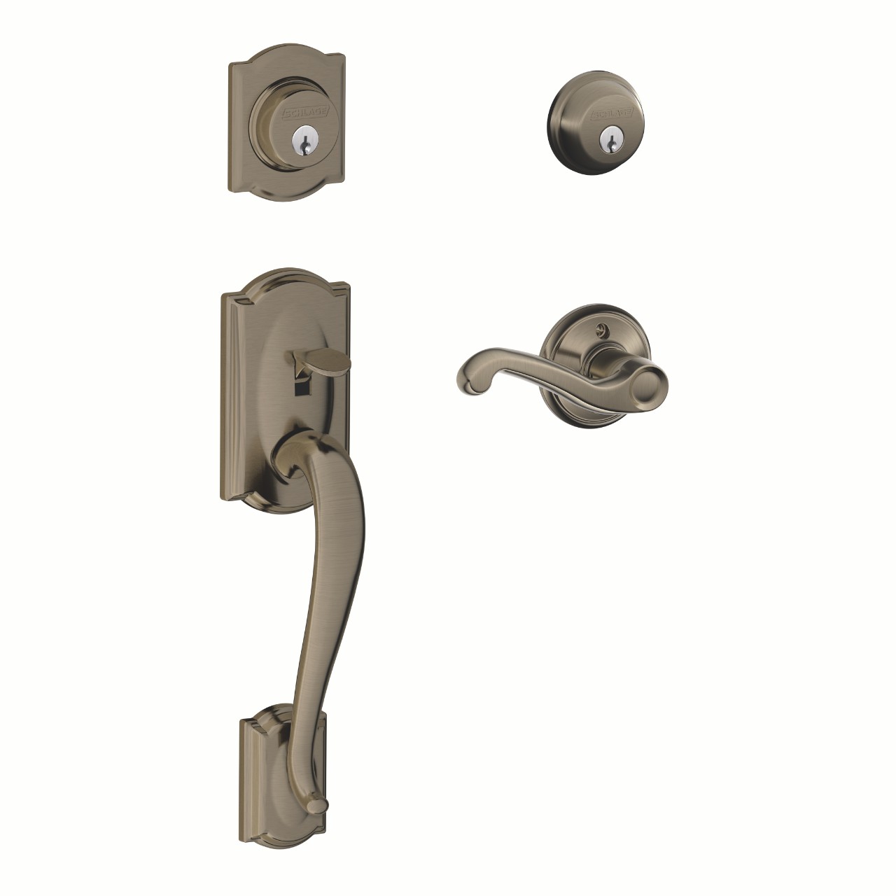 Double Cylinder Handleset and Flair Lever