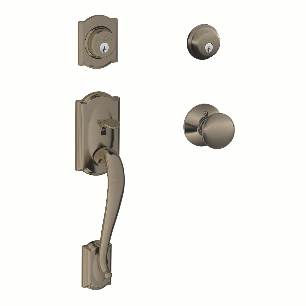 Double Cylinder Handleset and Plymouth Knob