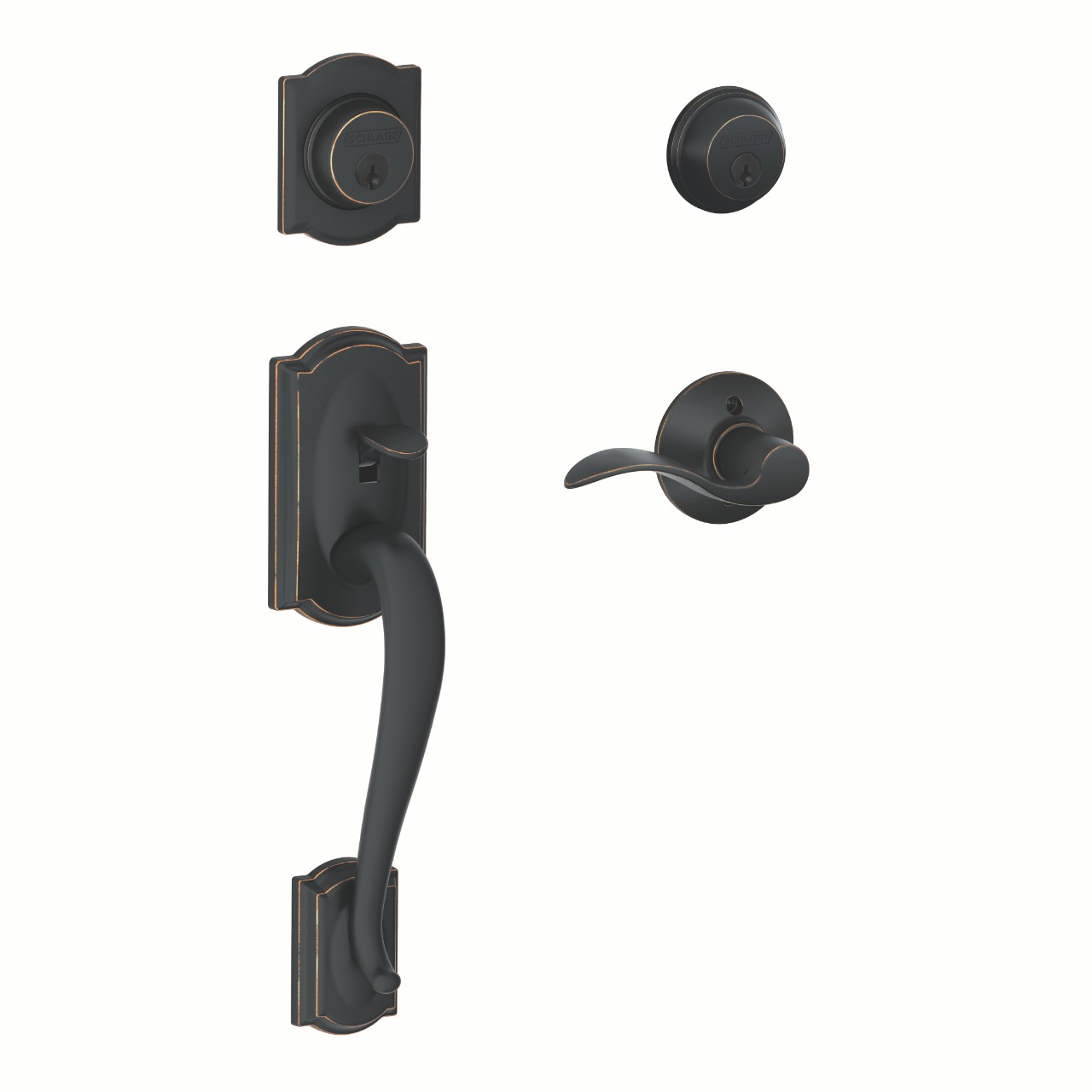 Double Cylinder Handleset and Accent Lever