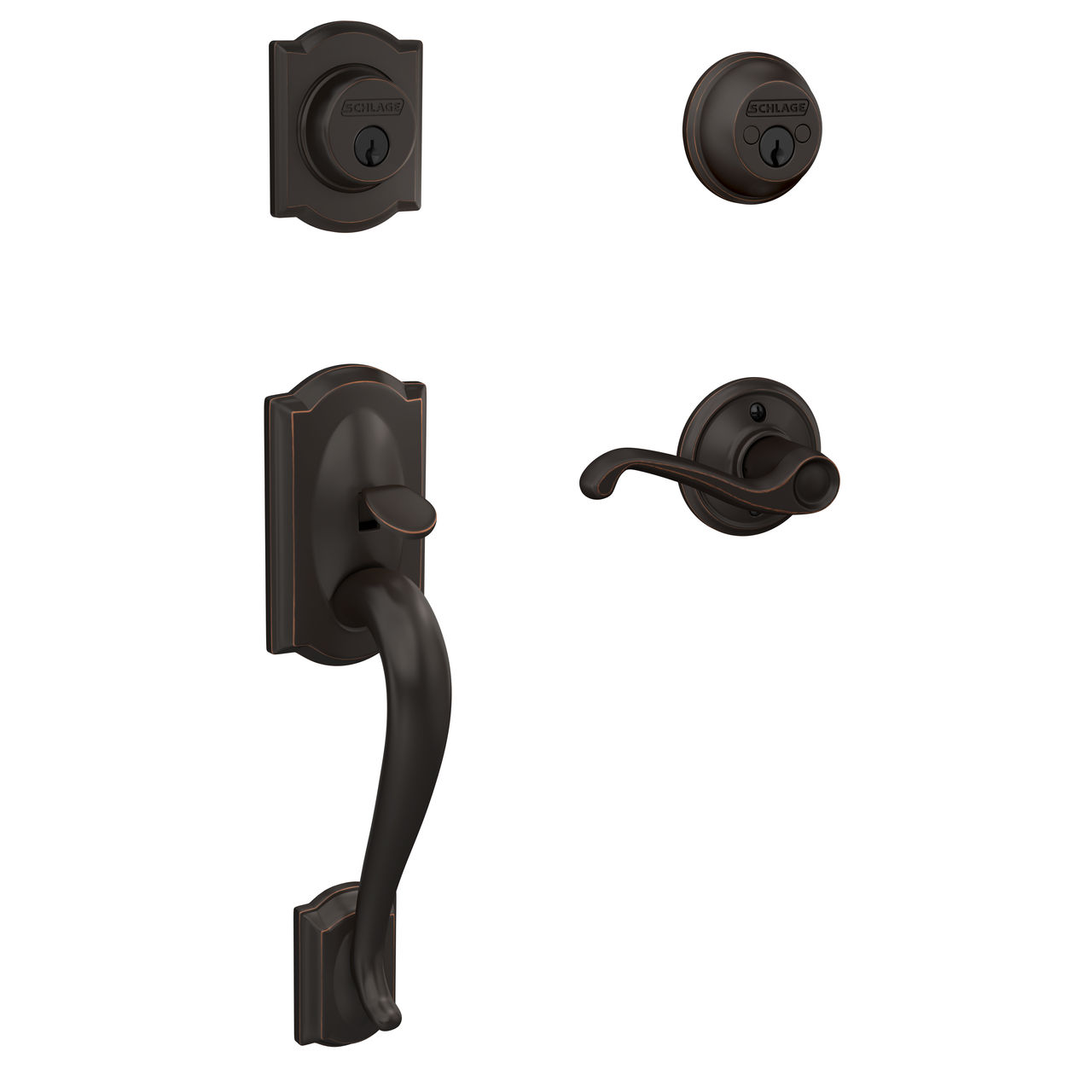 Double Cylinder Handleset and Flair Lever