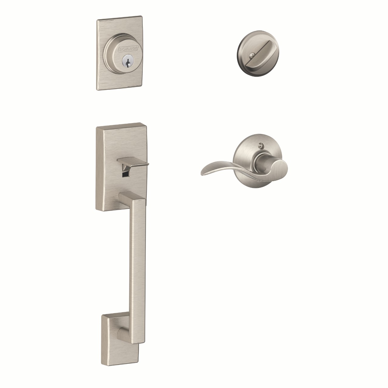 Single Cylinder Handleset and Accent Lever