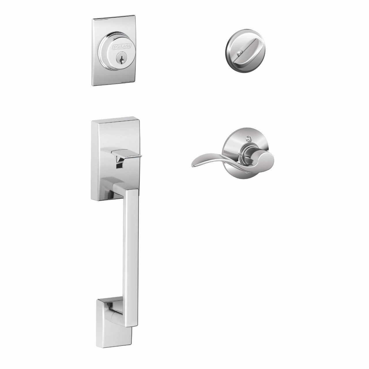 Single Cylinder Handleset and Accent Lever