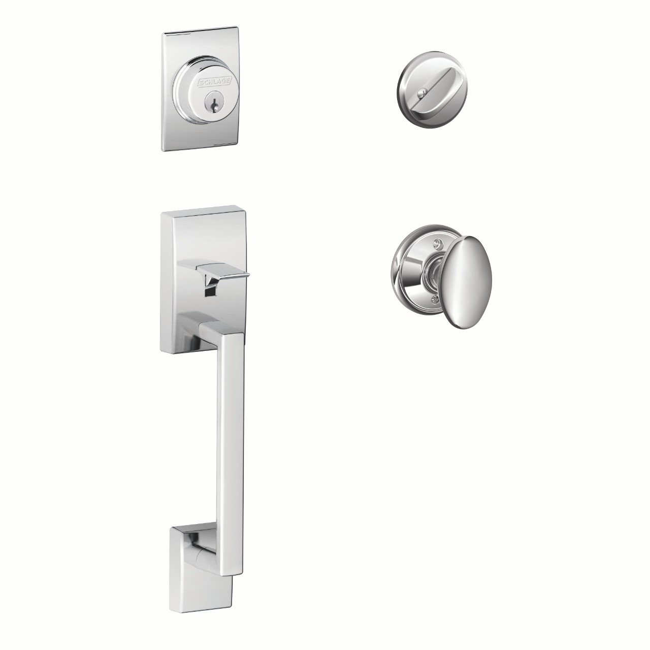 Single Cylinder Handleset and Siena Knob