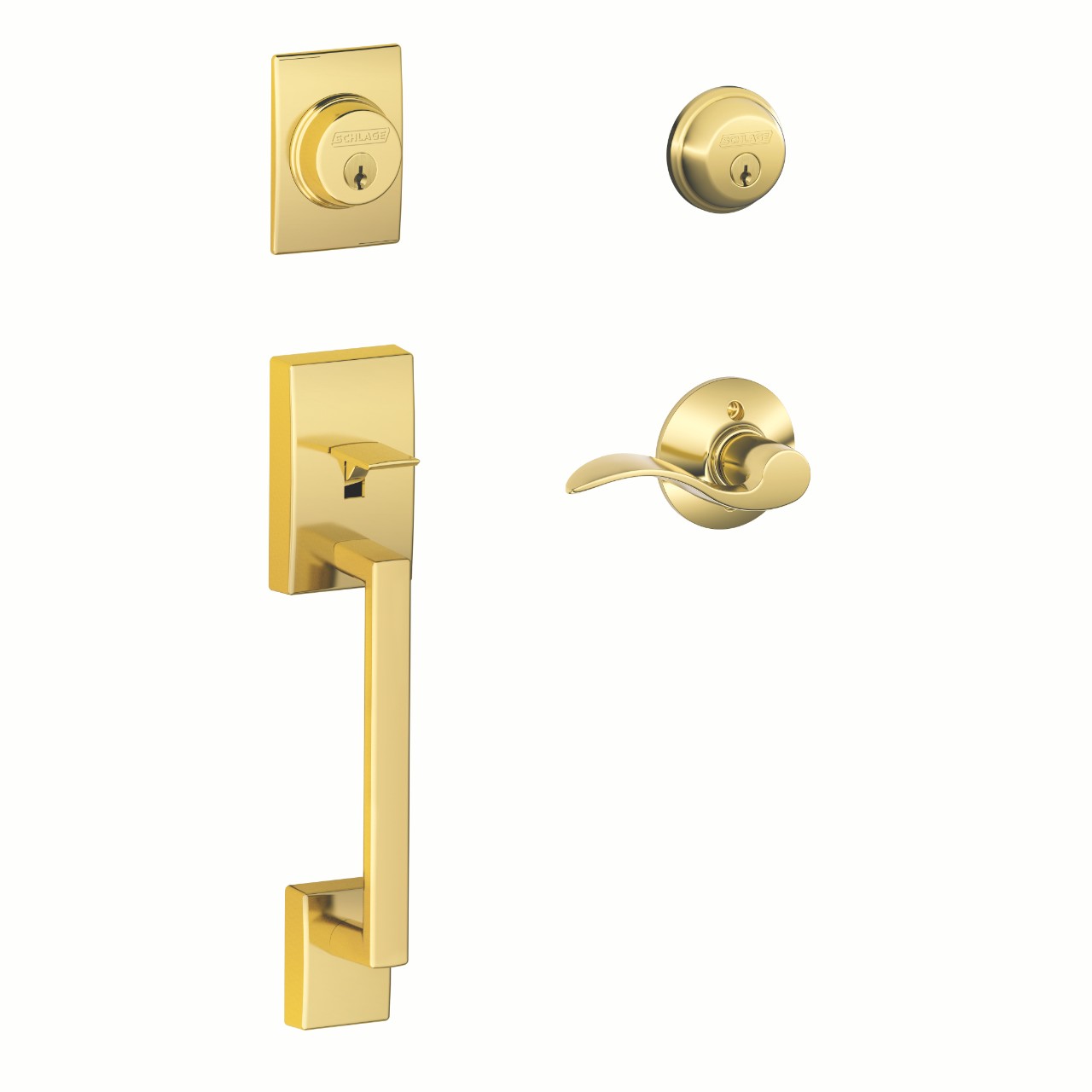 Double Cylinder Handleset and Accent Lever