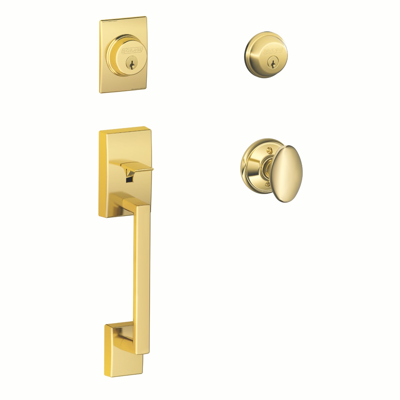 Double Cylinder Handleset and Siena Knob