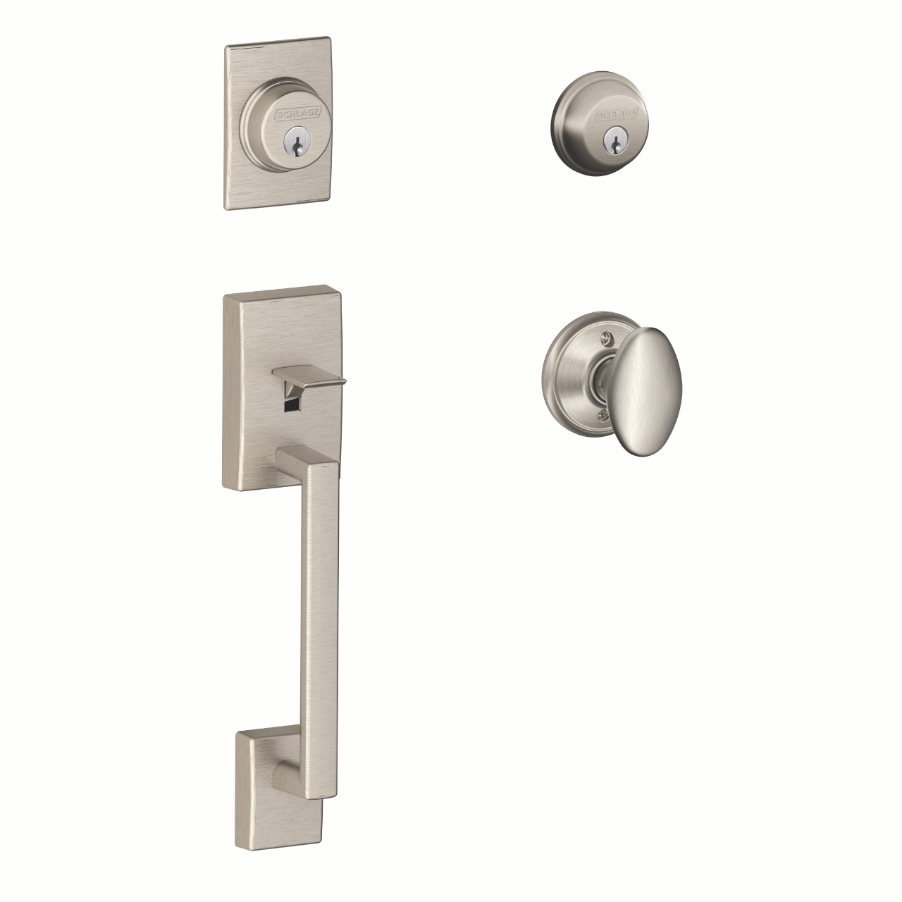 Double Cylinder Handleset and Siena Knob