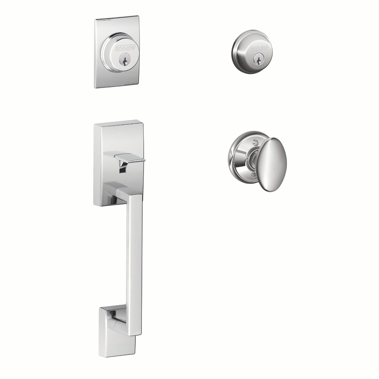 Double Cylinder Handleset and Siena Knob