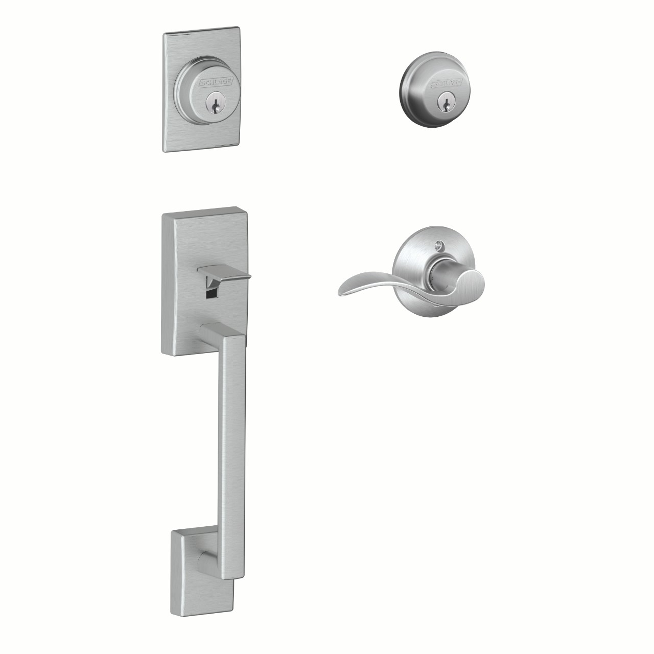 Double Cylinder Handleset and Accent Lever