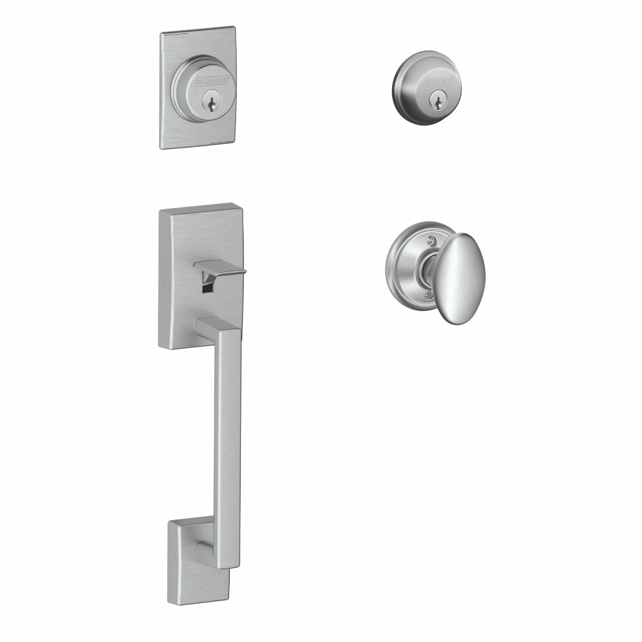 Double Cylinder Handleset and Siena Knob