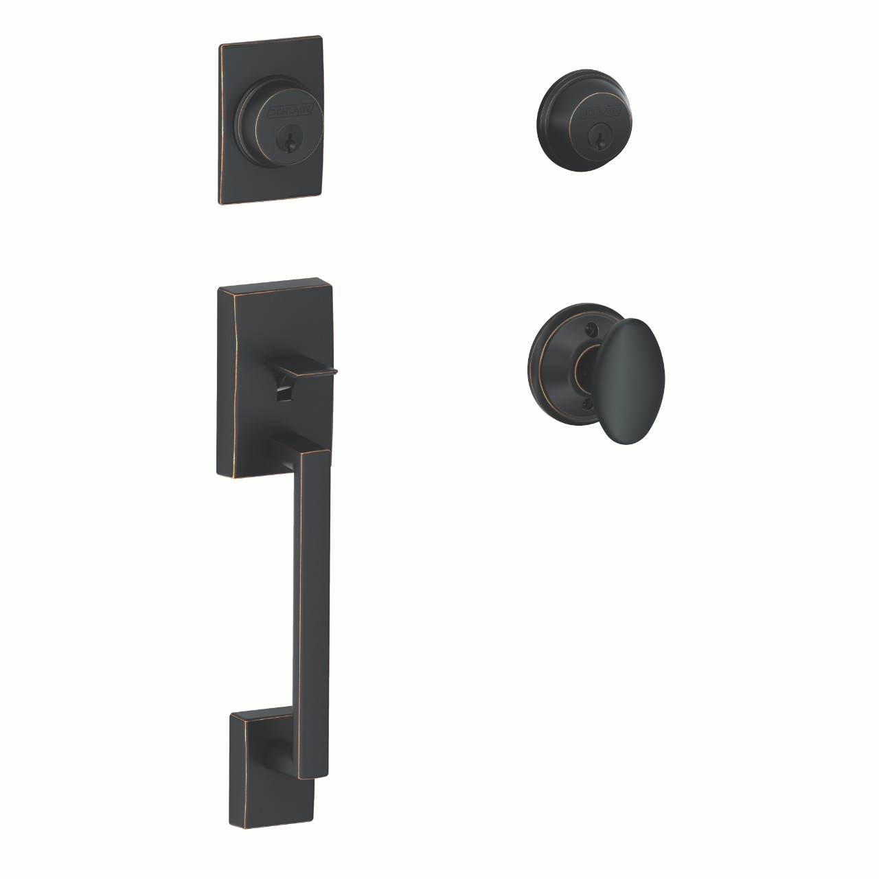 Double Cylinder Handleset and Siena Knob