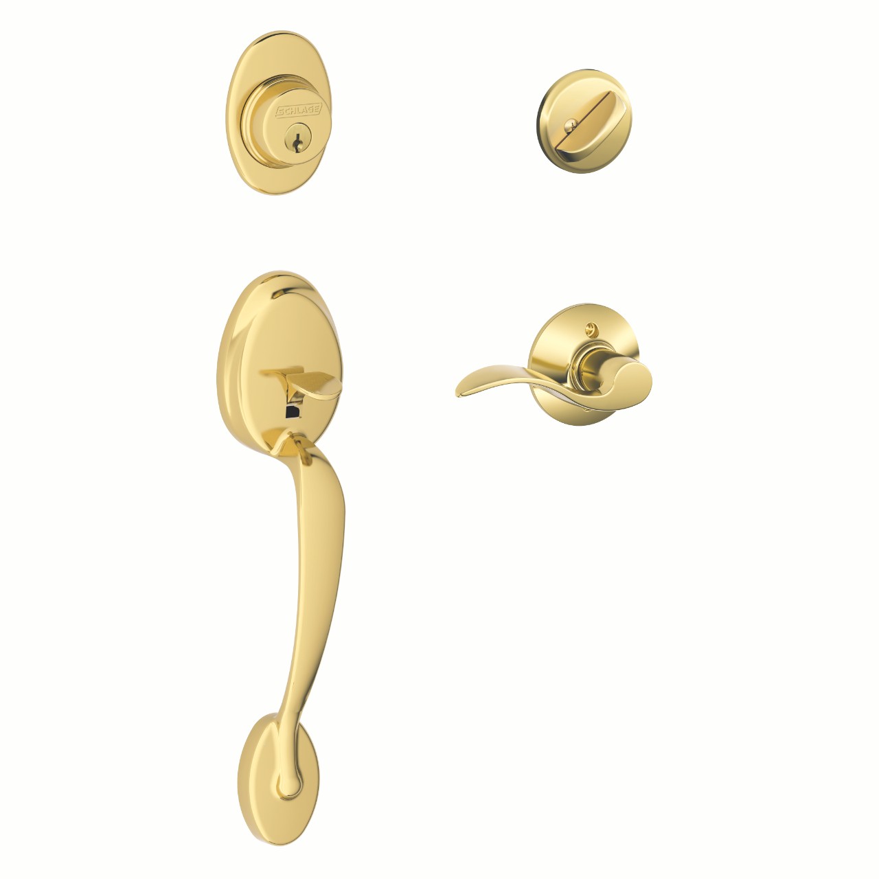 Single Cylinder Handleset and Accent Lever