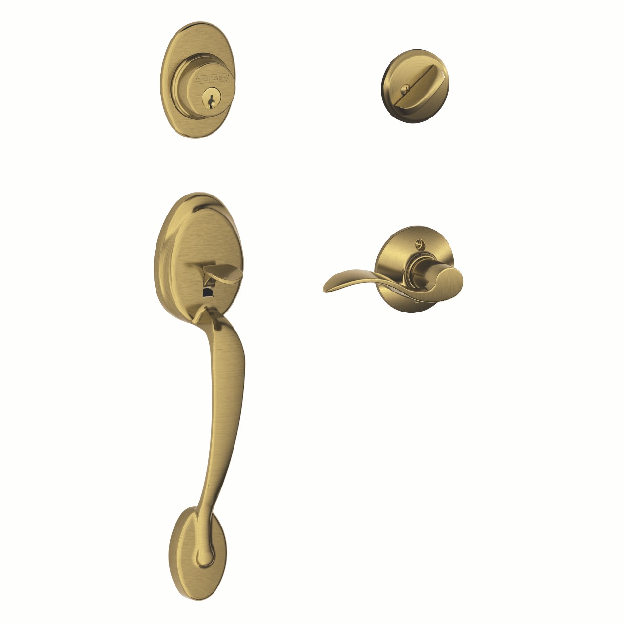 Single Cylinder Handleset and Accent Lever