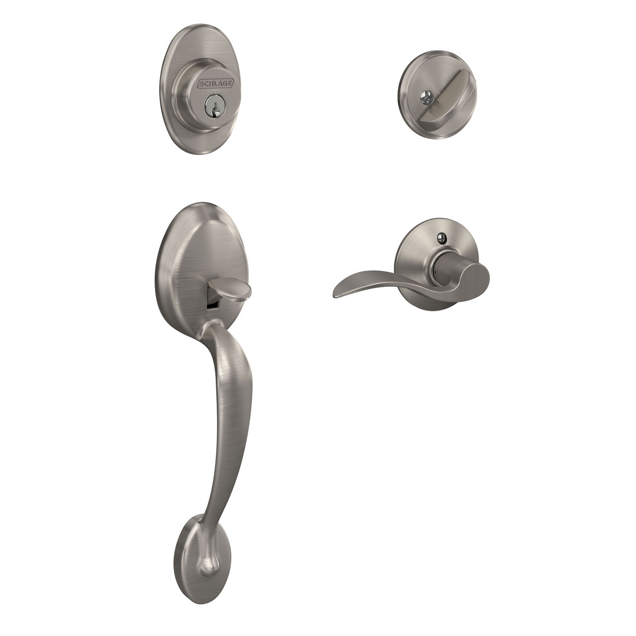 Single Cylinder Handleset and Accent Lever
