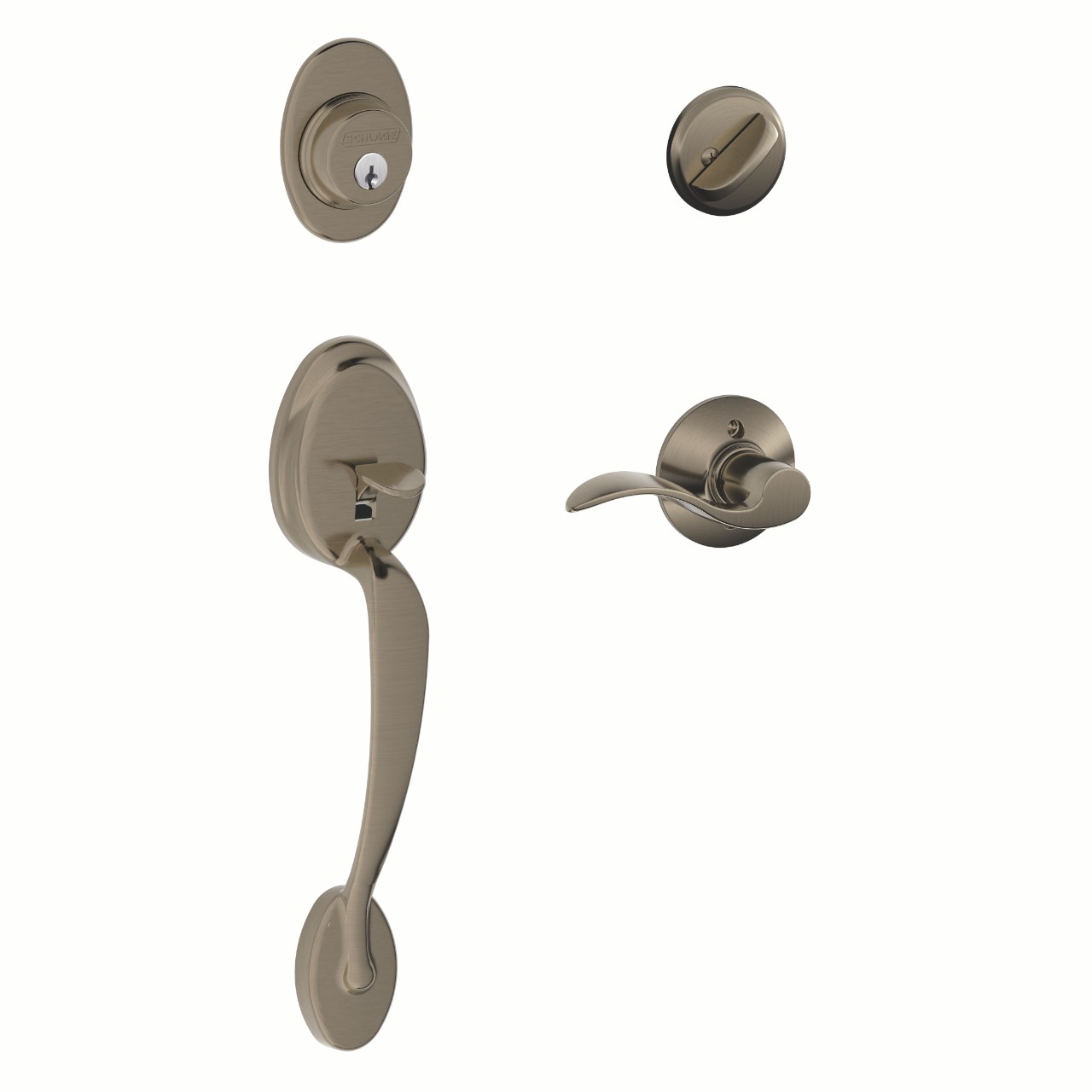 Single Cylinder Handleset and Accent Lever