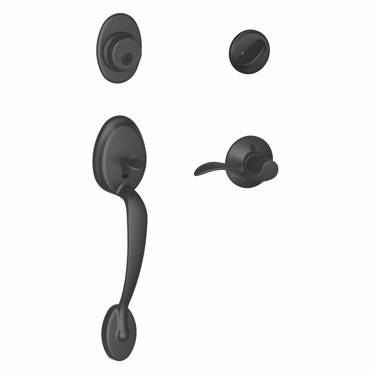 Single Cylinder Handleset and Accent Lever